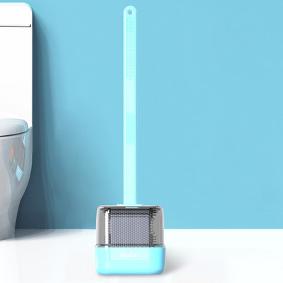 Perie de toaletă din silicon Instrument de curățare automată montat pe perete Perie pentru decalaj pentru Wc Perie flexibilă pentru agățat Accesorii pentru baie