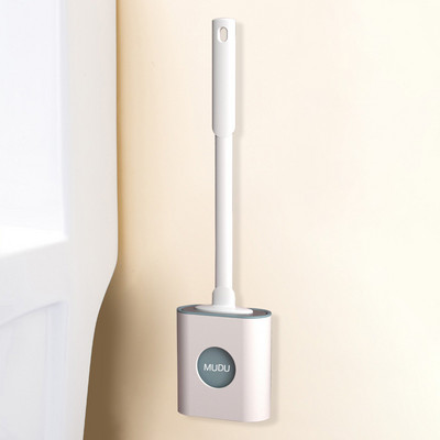 Perie de toaletă din silicon Instrument de curățare automată montat pe perete Perie pentru decalaj pentru Wc Perie flexibilă pentru agățat Accesorii pentru baie