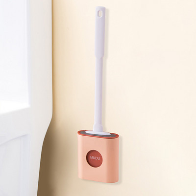 Perie de toaletă din silicon Instrument de curățare automată montat pe perete Perie pentru decalaj pentru Wc Perie flexibilă pentru agățat Accesorii pentru baie