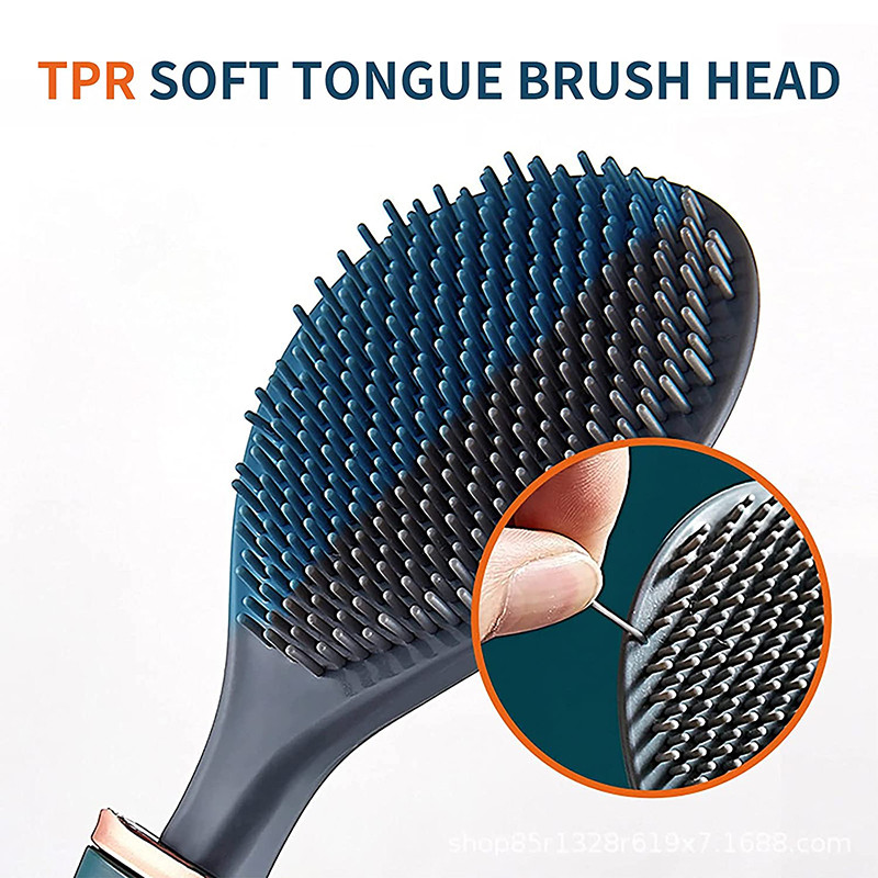 Perie de toaletă din silicon Instrument de curățare automată montat pe perete Perie pentru decalaj pentru Wc Perie flexibilă pentru agățat Accesorii pentru baie