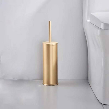 Луксозен златен черен алуминиев държач за тоалетна четка Комплект четка за почистване на баня Стояща на пода домакинска четка за почистване на баня