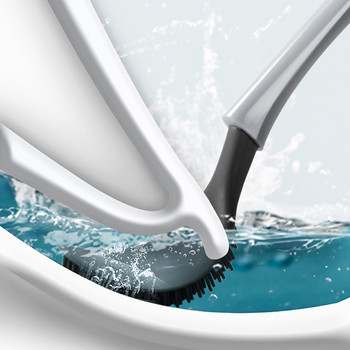 EKOMOI TPR Силиконова поставка за тоалетна четка Многофункционална четка за почистване Монтаж на стена Инструменти за почистване на под Комплект аксесоари за баня