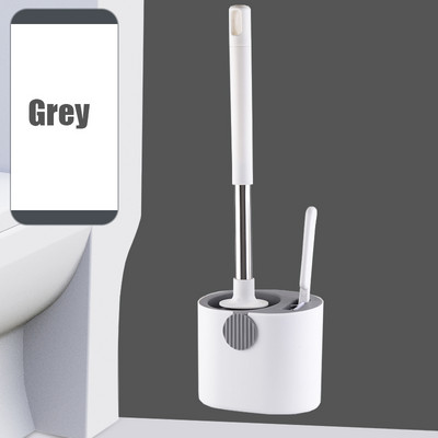 Silikonske čekinje Držač za sušenje WC četke s malom četkom za kupaonski alat za dubinsko čišćenje pisoara Zidni WC pribor