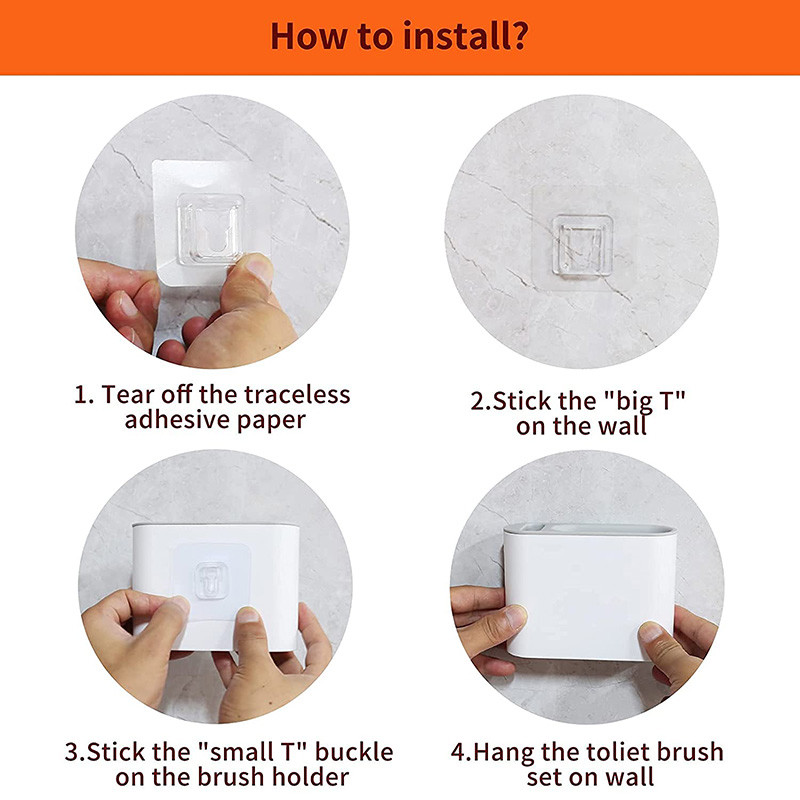 Silikonske čekinje Držač za sušenje WC četke s malom četkom za kupaonski alat za dubinsko čišćenje pisoara Zidni WC pribor