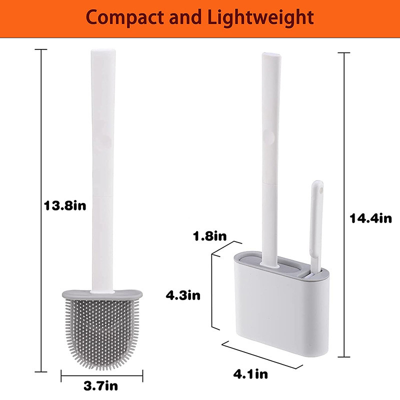 Silikonske čekinje Držač za sušenje WC četke s malom četkom za kupaonski alat za dubinsko čišćenje pisoara Zidni WC pribor