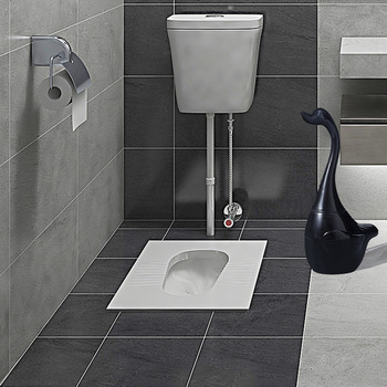 Σετ βούρτσας τουαλέτας Creative Swan Shape Modern with Stand Bring Support Kit Προϊόντα καθαρισμού μπάνιου Κιτ μπάνιου Επιτοίχια