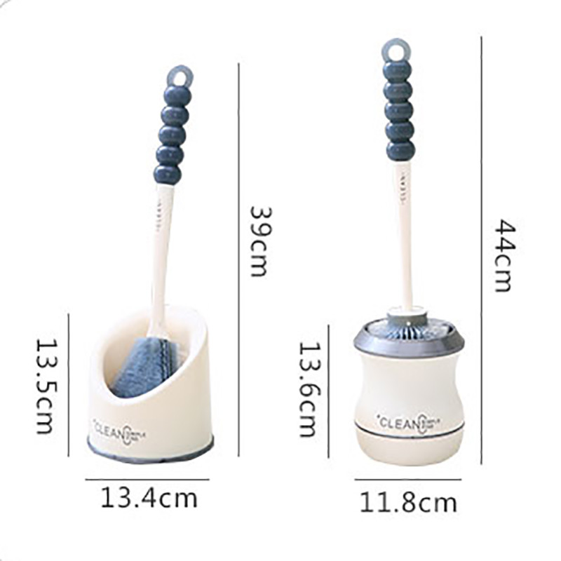 GESEW WC četka s dugom ručkom, mekana gumena četka za čišćenje WC školjke s bazom, alat za čišćenje kupaonice Set kupaonskih dodataka