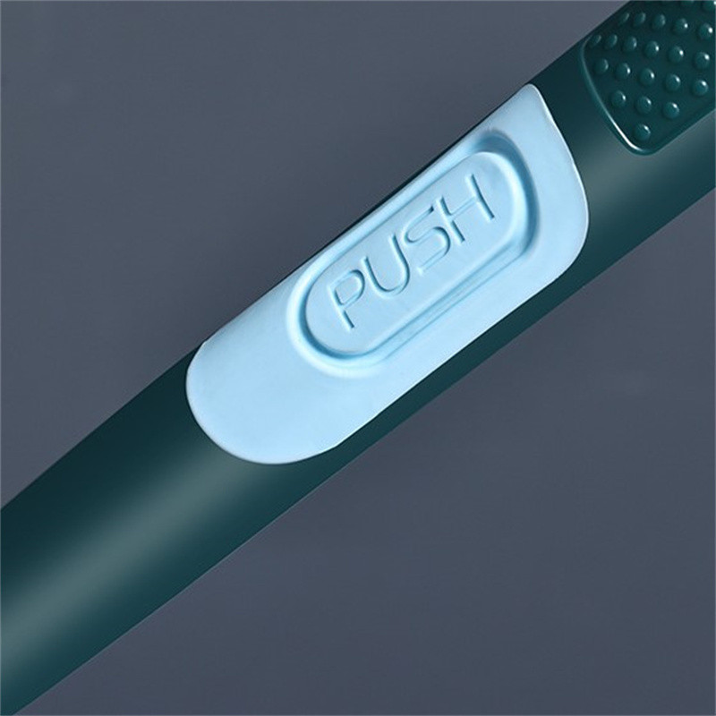 Sienoje pakabinamas ilgos rankenos silikoninis tualeto šepetys su skystu tualeto šepečiu Vonios kambario gaminiai Vėdinimas Tualeto šepetys