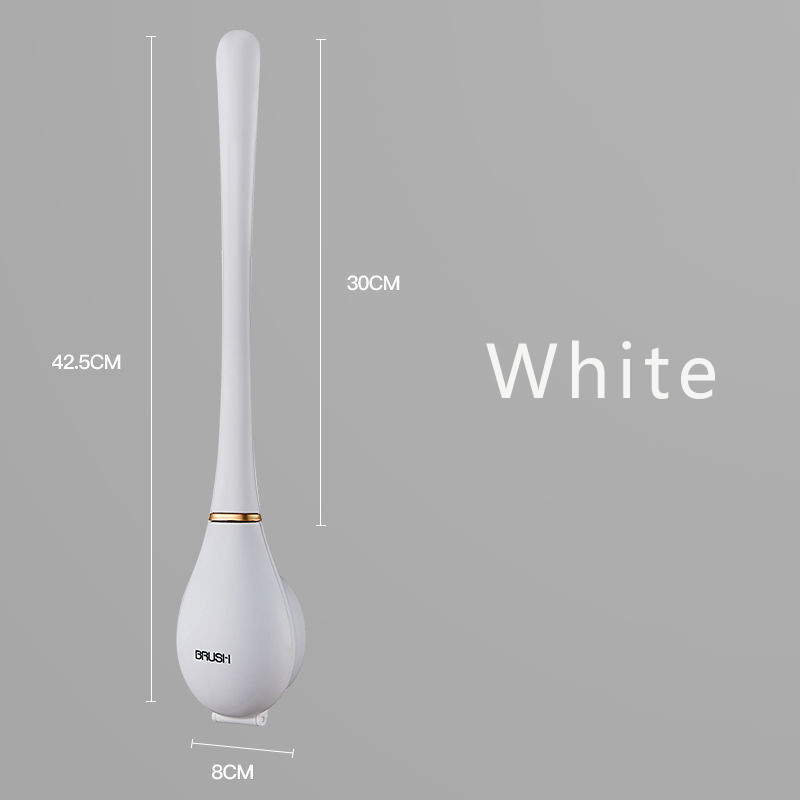 Silikoniniai tualeto šepečiai su laikikliu Prie sienos montuojamas ilgų rankenų tualeto valymo šepetys Modernūs higieniški vonios kambario priedai