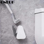 ONEUP silikoninis prie sienos montuojamas golfo tualeto šepetys ilgomis rankenomis Valymas be aklavietės Šepečio galvutė Vonios WC įrankių priedai