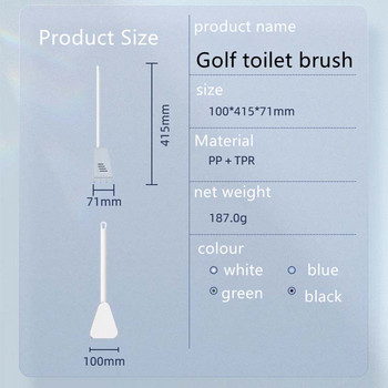 ONEUP Силиконова стенна голф четка за тоалетна с дълга дръжка Почистване без мъртви краища Глава на четката Аксесоари за инструменти за баня и тоалетна