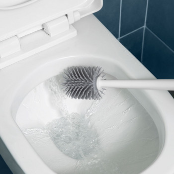Yijie Вертикално съхранение Меко лепило Четки за тоалетна и държач Комплект почистващи препарати Силициев диоксид Инструмент за почистване на баня