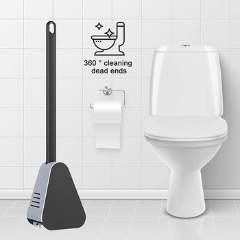 2бр. Четка за голф тоалетна Държач за сушене на силиконова четина Съхранение и организиране на баня Инструмент за почистване на баня WC аксесоари