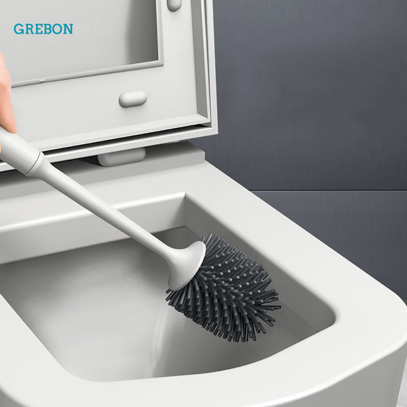 Silikonska TPR četka za WC školjku, držač gumene glave, četka za čišćenje za WC školjku, zidni pribor za kućanstvo, kupaonski pribor za čišćenje poda