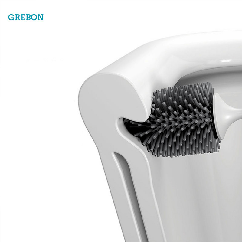 Silikonska TPR četka za WC školjku, držač gumene glave, četka za čišćenje za WC školjku, zidni pribor za kućanstvo, kupaonski pribor za čišćenje poda