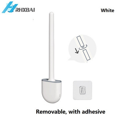 Nuimama rankena, silikoniniai šereliai, tualeto šepetys ir laikiklis, skirtas valyti prie sienos ir tualeto įrankiams laikyti