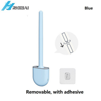 Nuimama rankena, silikoniniai šereliai, tualeto šepetys ir laikiklis, skirtas valyti prie sienos ir tualeto įrankiams laikyti