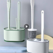 Set silikonskih držača četke za WC školjku Set kreativnih četkica za čišćenje Čišćenje kupaonice WC školjke Set visećih glava s mekim čekinjama