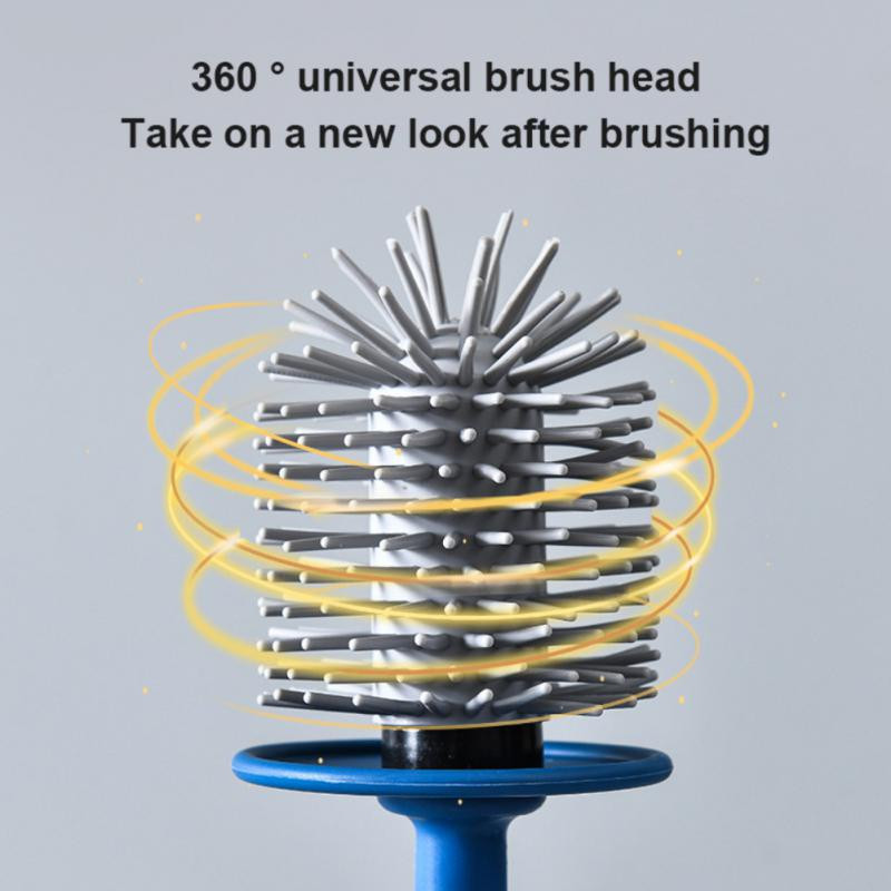 Set silikonskih držača četke za WC školjku Set kreativnih četkica za čišćenje Čišćenje kupaonice WC školjke Set visećih glava s mekim čekinjama