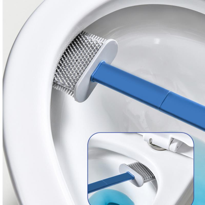 Set silikonskih držača četke za WC školjku Set kreativnih četkica za čišćenje Čišćenje kupaonice WC školjke Set visećih glava s mekim čekinjama