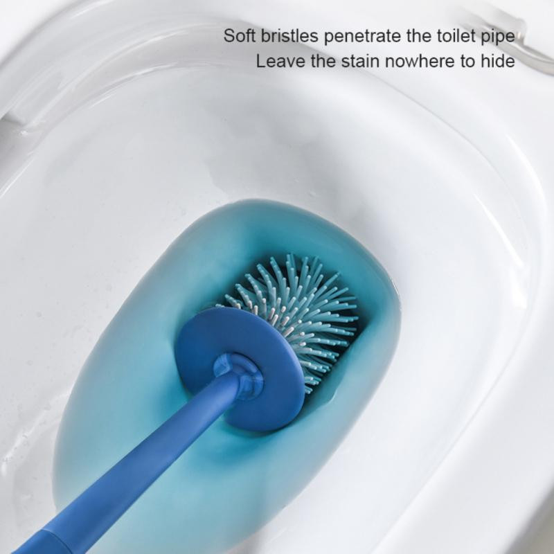 Set silikonskih držača četke za WC školjku Set kreativnih četkica za čišćenje Čišćenje kupaonice WC školjke Set visećih glava s mekim čekinjama