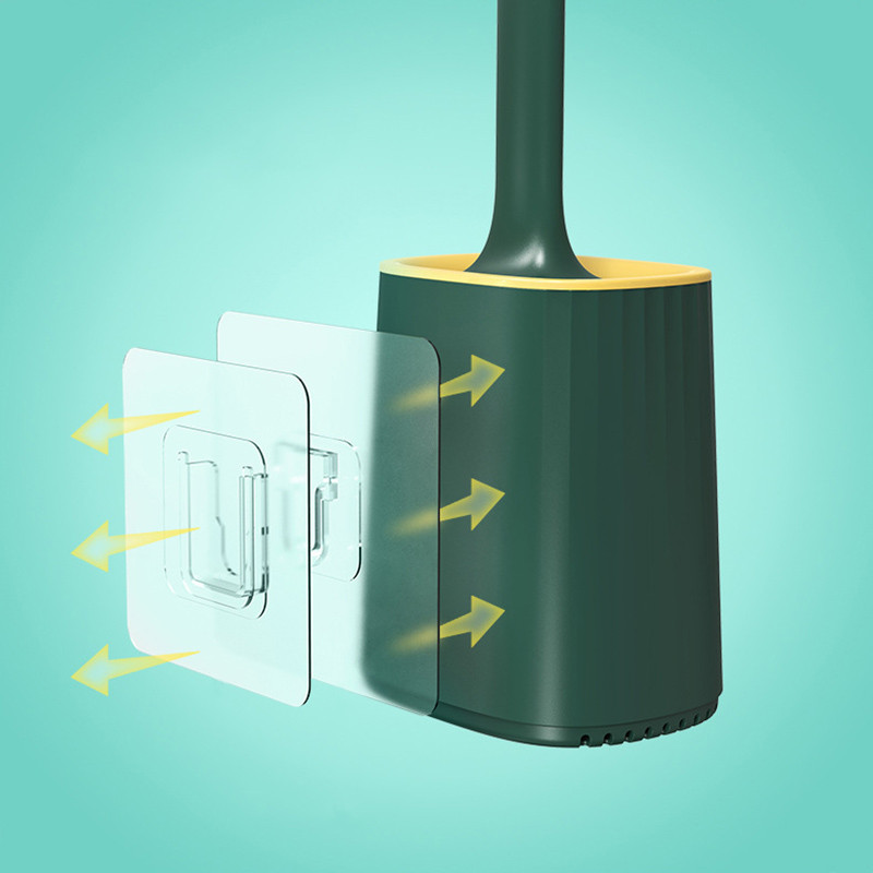 Zidne silikonske četke za WC školjke s kompletom držača Gumena četka za čišćenje WC školjke s dugom drškom Moderni kupaonski dodaci