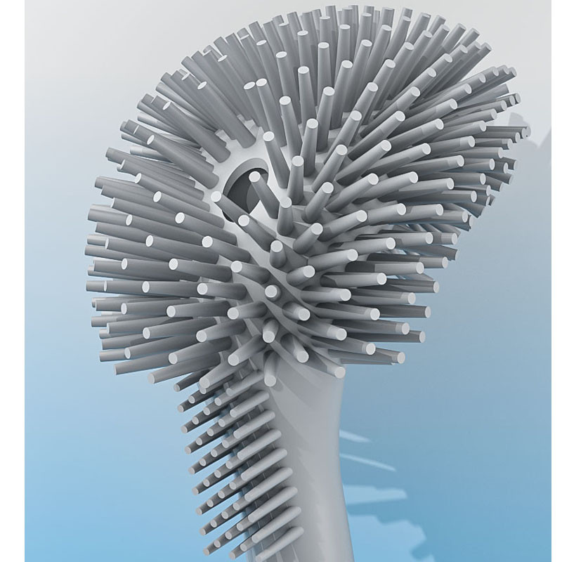 Puha TPR szilikon WC-kefe tisztítóeszközök, zsákutcák nélkül, folyékony WC-vécétisztító műtárgyak fürdőszobai kiegészítők