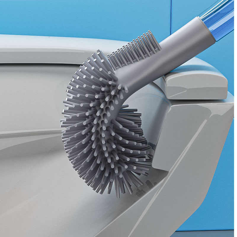 Puha TPR szilikon WC-kefe tisztítóeszközök, zsákutcák nélkül, folyékony WC-vécétisztító műtárgyak fürdőszobai kiegészítők