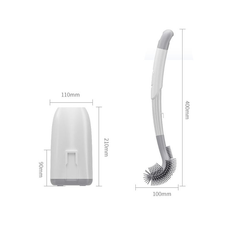 Puha TPR szilikon WC-kefe tisztítóeszközök, zsákutcák nélkül, folyékony WC-vécétisztító műtárgyak fürdőszobai kiegészítők