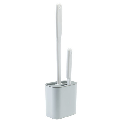 Tualeto šepetys su laikikliu rinkinys Minkštas silikoninis TPR Tualeto šepetys Pakabinamas ant sienos ilgomis rankenomis WC valymo šepetys Vonios kambario priedai