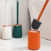 Silikonska WC četka s čekinjama Meka glava četke Duga ručka Dvoslojna baza za čišćenje WC četka Kupaonski pribor