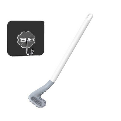 Silikonska WC četka s čekinjama Meka glava četke Duga ručka Dvoslojna baza za čišćenje WC četka Kupaonski pribor