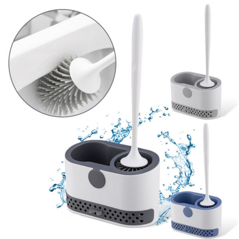 XINCHEN tualeto šepetys be aklavietės skalbimas tualeto silikoninis šepetys pakabinamas tualeto šepečio grindys dvejopo naudojimo vonios priedai