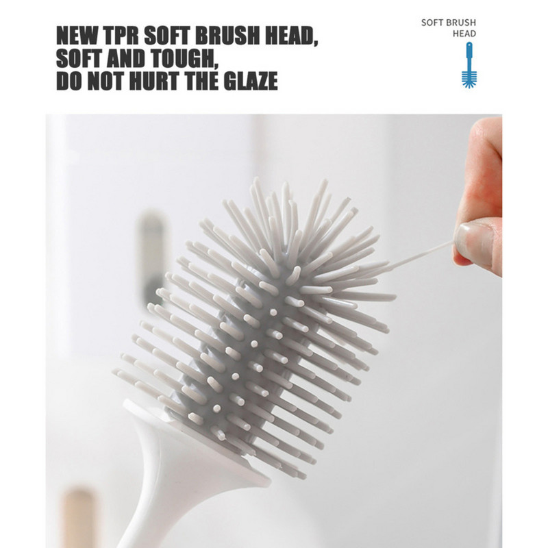 XINCHEN tualeto šepetys be aklavietės skalbimas tualeto silikoninis šepetys pakabinamas tualeto šepečio grindys dvejopo naudojimo vonios priedai