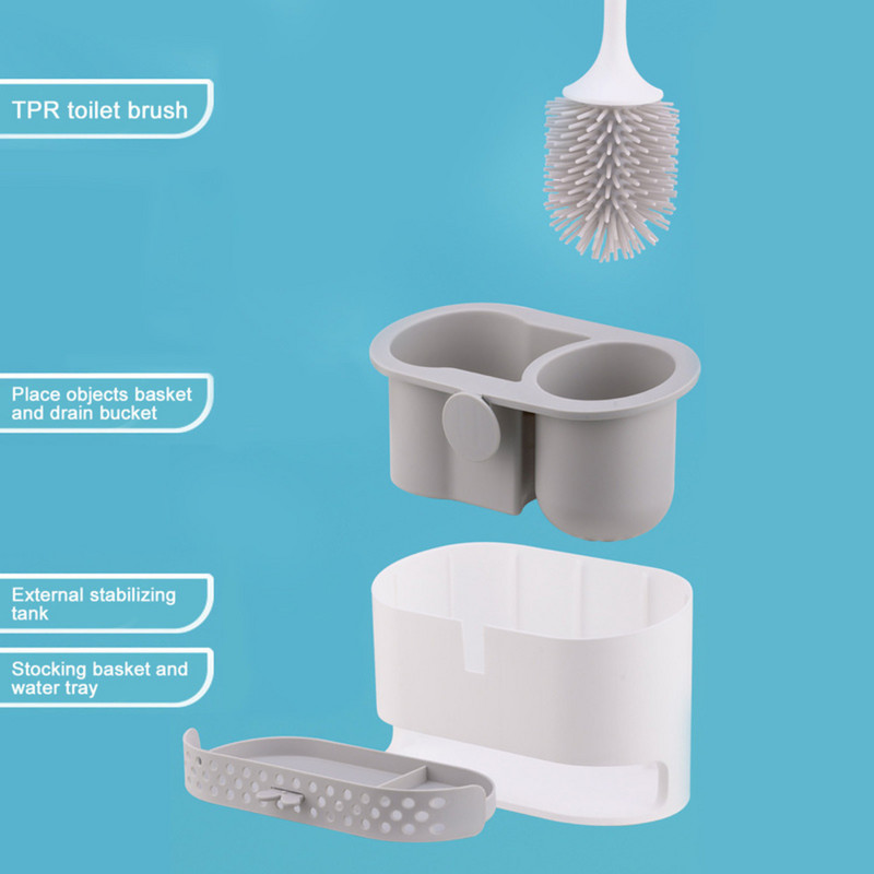 XINCHEN tualeto šepetys be aklavietės skalbimas tualeto silikoninis šepetys pakabinamas tualeto šepečio grindys dvejopo naudojimo vonios priedai