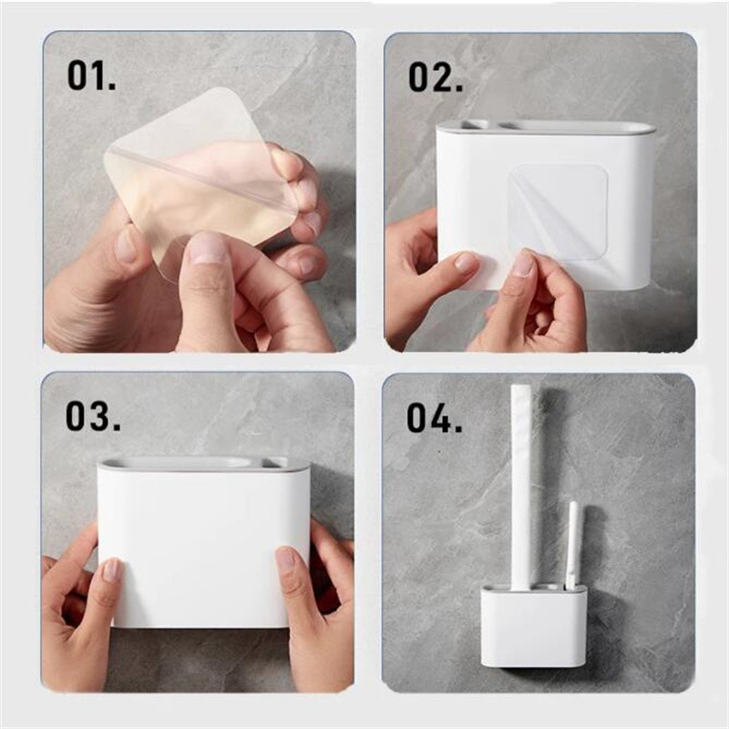 Zidna TPR WC četka sa setom držača Silikonske čekinje za kućni pod Kutak za čišćenje kupaonice Zaštitite WC