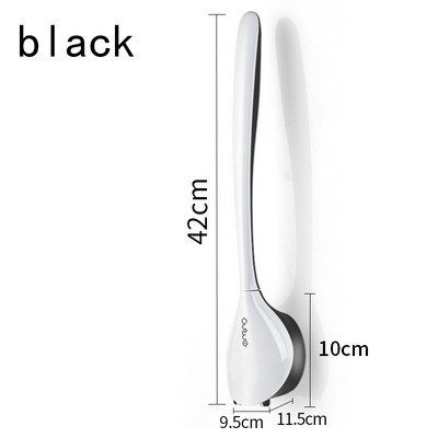 Szilikon WC kefe sarokkefe rések tisztítása Falra szerelhető TPR kefefej Fürdőszobakefék Hosszú nyelű Tartós WC-tartozékok