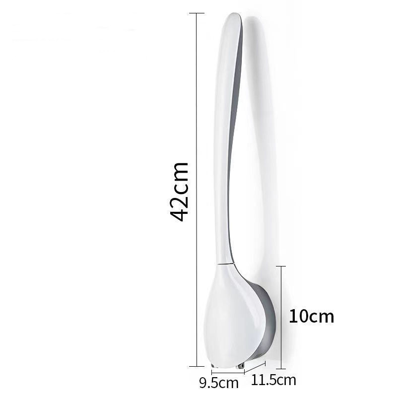 Szilikon WC kefe sarokkefe rések tisztítása Falra szerelhető TPR kefefej Fürdőszobakefék Hosszú nyelű Tartós WC-tartozékok