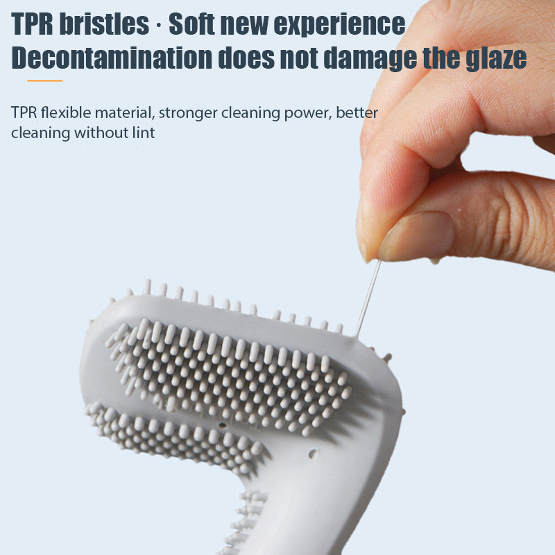 Golfo silikoniniai tualeto šepečiai su laikikliu ilgų rankenų tualeto valymo šepetys, juodi modernūs higieniški vonios kambario priedai