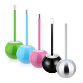 Set WC četki od nehrđajućeg čelika Kreativna okrugla šarena četka za WC školjku s držačem Četka za čišćenje WC školjke Sredstvo za čišćenje kupaonice