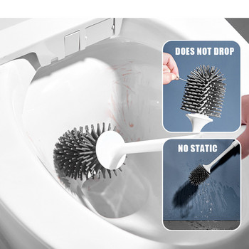 Нова силиконова четка за тоалетна TPR Инструмент за почистване на дренаж за баня Монтирана на стена или подова четка за почистване Аксесоари за баня