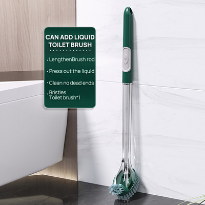 ONEUP minkštas silikoninis tualeto šepetėlis, pripildytas ploviklio Valymo šepetys be negyvos kampo Dvipusės šepetėlio galvutės vonios kambario priedai