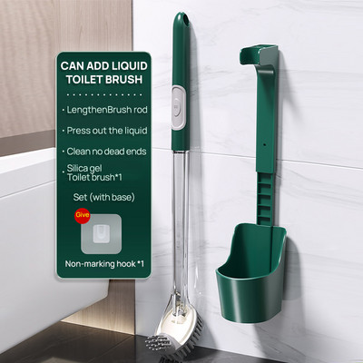 ONEUP minkštas silikoninis tualeto šepetėlis, pripildytas ploviklio Valymo šepetys be negyvos kampo Dvipusės šepetėlio galvutės vonios kambario priedai