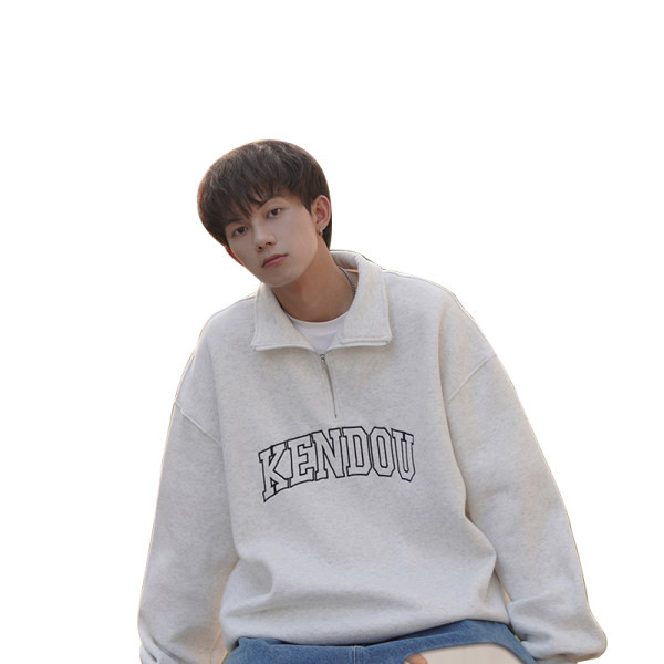 Bluză bărbătească cu inscripție și fermoar