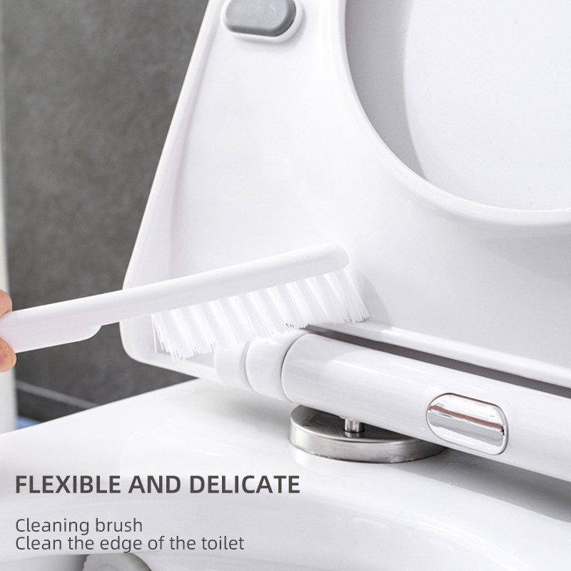 ONEUP TPR silikoninis tualeto šepetėlis, montuojamas ant sienos, valymo priemonės „No Dead Corner“ minkšto kailio valymo šepetys namų vonios kambario priedų rinkinys