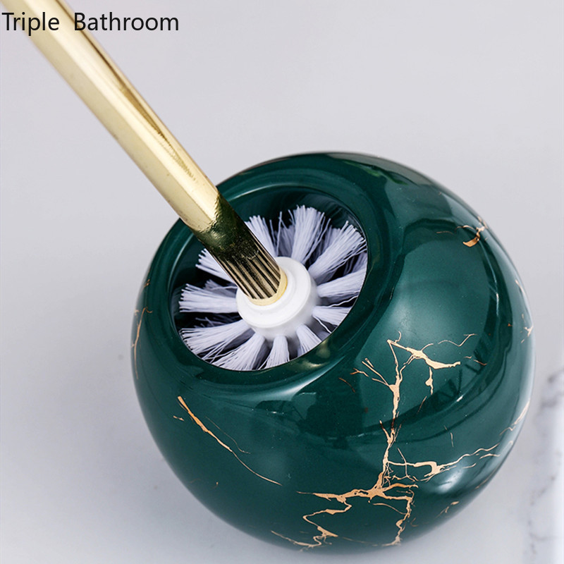 Nordic Ceramics Tualeto šepetys Apvalios formos Pastatomas ant grindų su minkštu kailiu pagrindu greitai nusausinantys valymo šepečiai Vonios kambario priedai