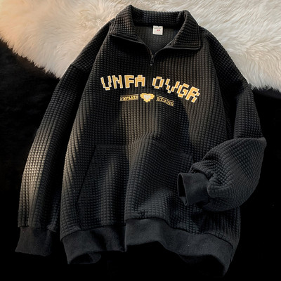 Férfi blúz cipzárral és zsebbel