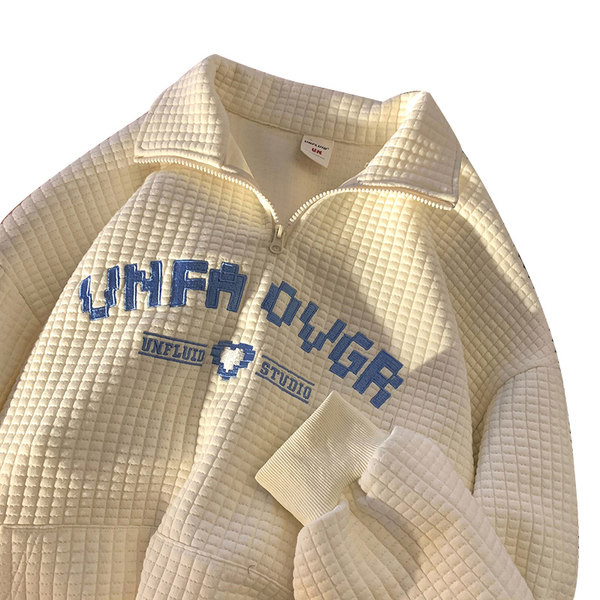 Férfi blúz cipzárral és zsebbel