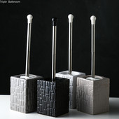 Keraminio pagrindo tualeto šepečių rinkinys Vonios kambario priedai Praktinis švarus įrankis Valymo šepetys Nerūdijančio plieno ilgos rankenos tualeto šepetys