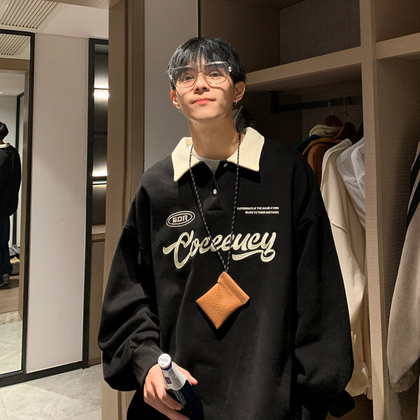 Bluză bărbătească cu imprimeu și guler clasic